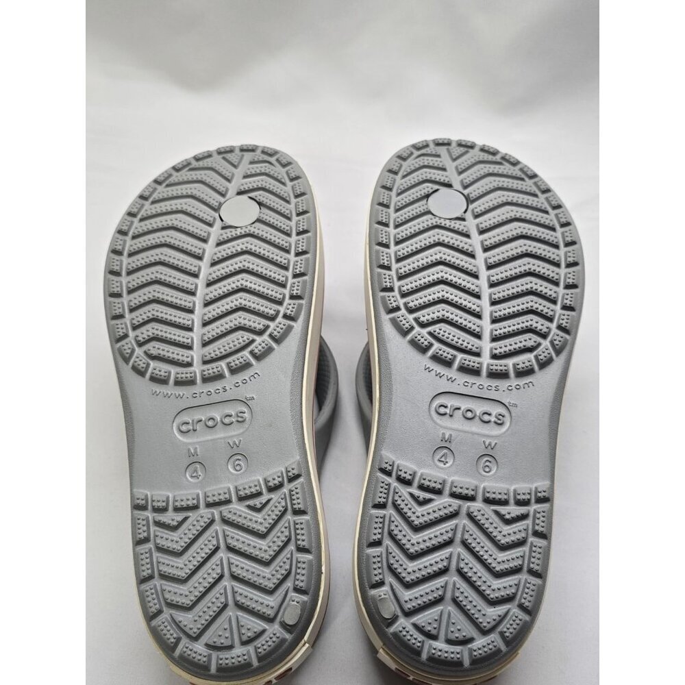 Womens Crocs Crocband Platform Gray Comfort Flip Flops Thong Sandals Size 6 - Picture 14 of 15